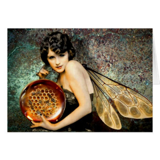 Dunkle mit Augen blaue Bienen-Fee