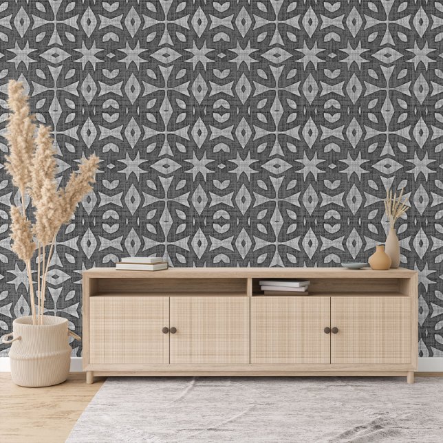 Dunkle Mittelhellgraue Abstrakte Blütenkunst Tapete (Von Creator hochgeladen)