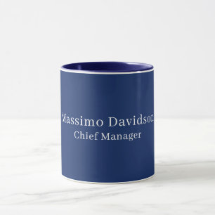 Dunkle moderne minimalistische einfache Serifensch Tasse