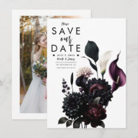 Dunkle Moody Romantische Blumenhochzeit retten das
