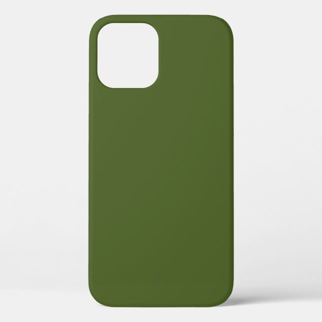 Dunkle Moosfarbe Grün Solid Farbe Case-Mate iPhone Hülle (Rückseite)