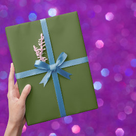 Dunkle Moosfarbe Grün Solid Farbe Geschenkpapier