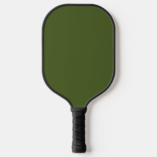 Dunkle Moosfarbe Grün Solid Farbe Pickleball Schläger (Vorderseite)