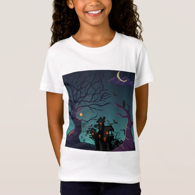 Dunkle Nacht | Halloween | Spuk Haus T-Shirt (Vorderseite)