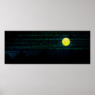 Dunkle Nacht Vollmond Poster