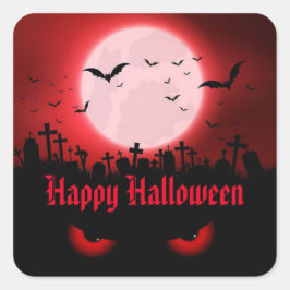 Dunkle Nachtbeobachter Quadratischer Aufkleber