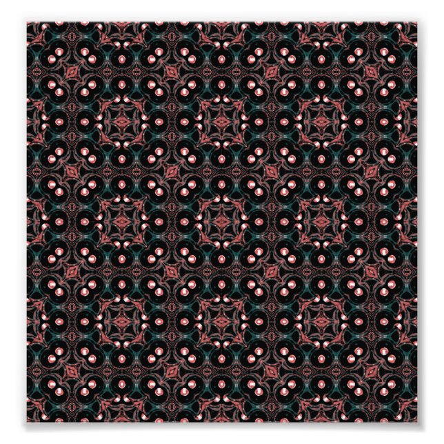 Dunkle nahtlose, gemoetrische Druckmosaik Fotodruck (Vorne)