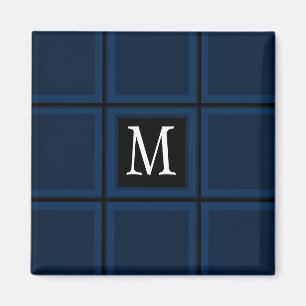 Dunkle Navy Blue Custom Single anfänglich gestreif Magnet