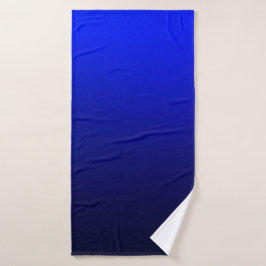 Dunkle Navy Mitternacht Blue Ombre Gradient Badhandtuch Set