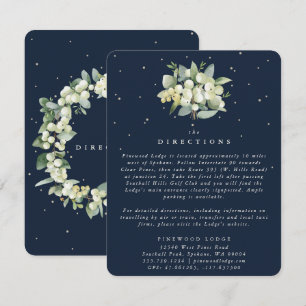 Dunkle Navy Snowberry + Eukalyptus Bouquet Anleitu Begleitkarte