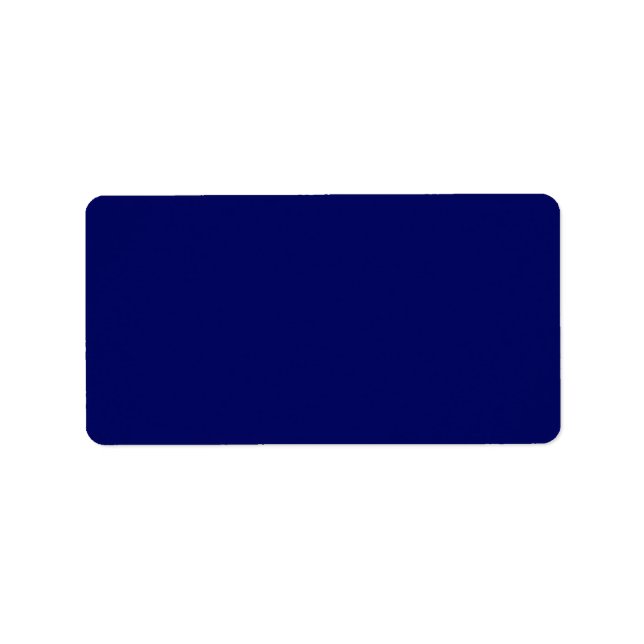 Dunkle Navy Solid Color Adressaufkleber (Vorne)