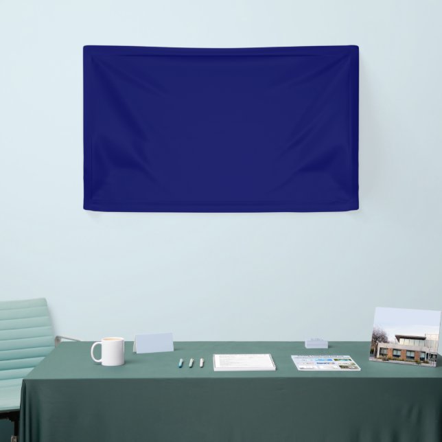 Dunkle Navy Solid Color Banner (Messeveranstaltung)