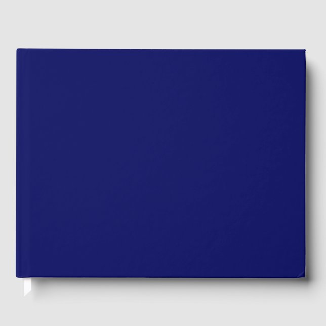 Dunkle Navy Solid Color Gästebuch (Vorderseite)