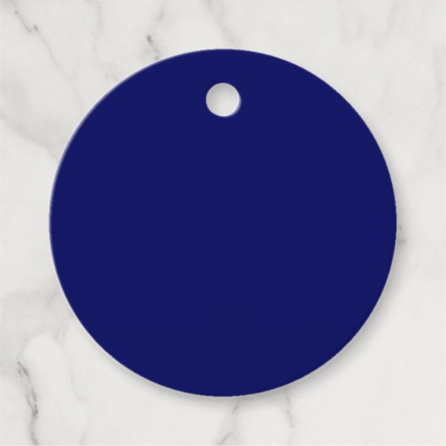 Dunkle Navy Solid Color Geschenkanhänger (Vorderseite)