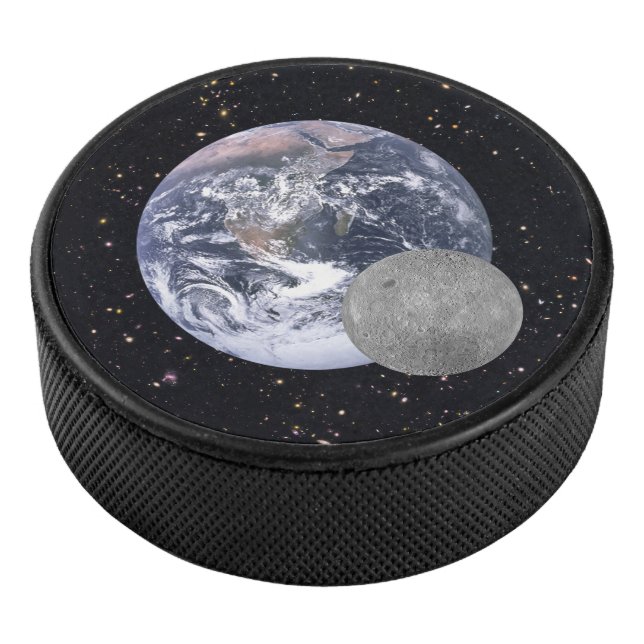 Dunkle oder ferne Seite des Mond Sternenhimmel Eishockey Puck (3/4)