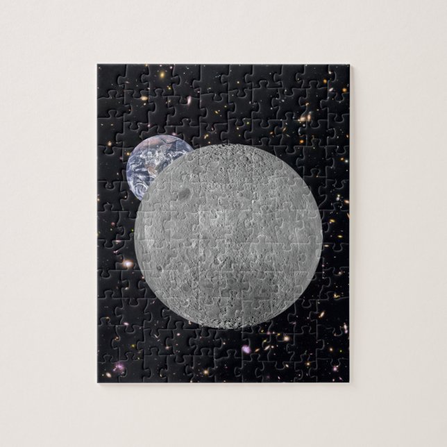 Dunkle oder ferne Seite des Mond Sternenhimmel Puzzle (Vertikal)