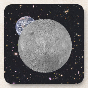 Dunkle oder ferne Seite des Mond Sternenhimmel Untersetzer