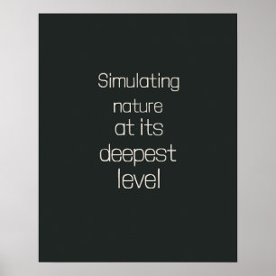 Dunkle Oliv-Beige-Quantum-Expert-Kunst Poster
