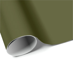 Dunkle Olive Geschenkpapier