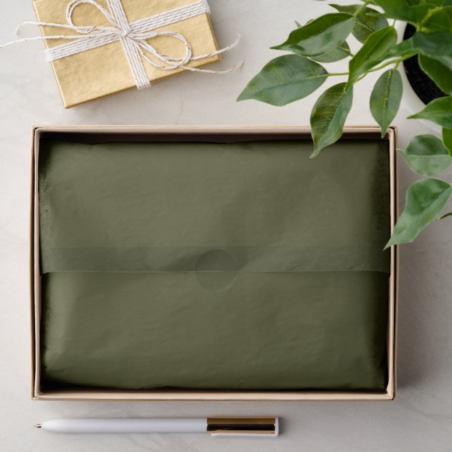 Dunkle Olive Seidenpapier (Geschenk)