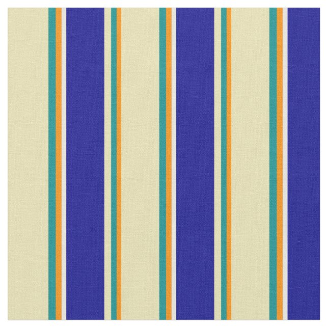 Dunkle Orange, Dunkle Cyan, Tan, Dunkelblau und We Stoff (Nahaufnahme)