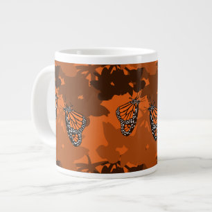 Dunkle Orange Fütternd Monarchschmetterlingspair Jumbo-Tasse