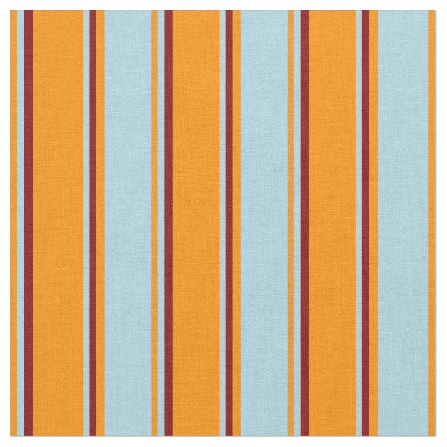 Dunkle Orange, Light Blue und Maroon Lines Stoff (Nahaufnahme)