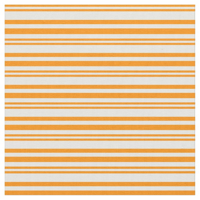 Dunkle Orange- und Minzcreme Streifen Stoff (Nahaufnahme)