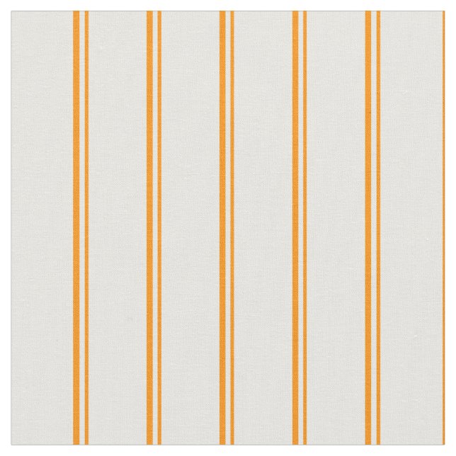 Dunkle Orange- und Weißlinien Stoff (Nahaufnahme)