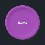 Dunkle Orchideen-personalisierte Papierplatte Pappteller<br><div class="desc">Ein schöner Schatten von Lila nannten wir diese ein dunkle Orchidee.   Einige der Produkte enthalten auch dunkle Orchidee und weiße Tupfen.   Diese Einzelteile sind eine leere Leinwand,  die zu Ihrem Text bereit sind oder Bild.</div>