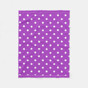Dunkle Orchideen-Polka-Punkt-Fleece-Decke Fleecedecke
