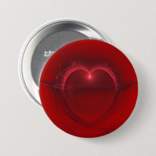 Dunkle Outlinecenter Mittelpunkt Lighted Heart on  Button