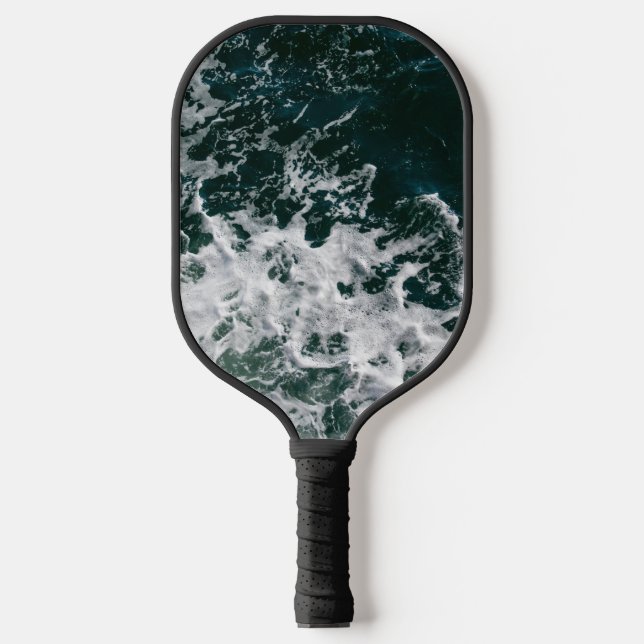 Dunkle Ozeanwellen Pickleball Schläger (Vorderseite)