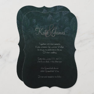 Dunkle Pflanze Verlasse Nature Gothic Wedding Einl Einladung