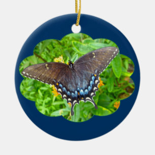 Dunkle Phase Tiger Frack Butterfly Ornament