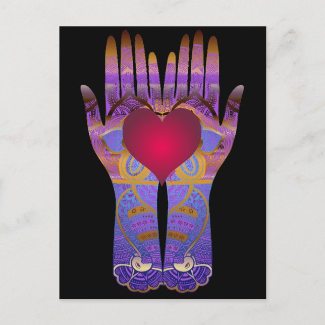 Dunkle Postkarte für die Himmelshänder (Vorderseite)