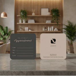 Dunkle Premium moderne Salon-Termin-Karte im Chic- Terminkarte