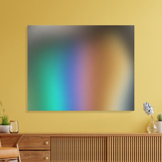 Dunkle Rainbow Abstrakte Kunst der digitalen Leinw Leinwanddruck (Insitu (Wohnzimmer))