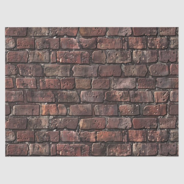 Dunkle Red Brick Wall Decoupage Seidenpapier (Vorderseite)