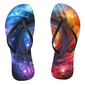 Dunkle Regenbogendecke-Rave-Flip-Flops Flip Flops