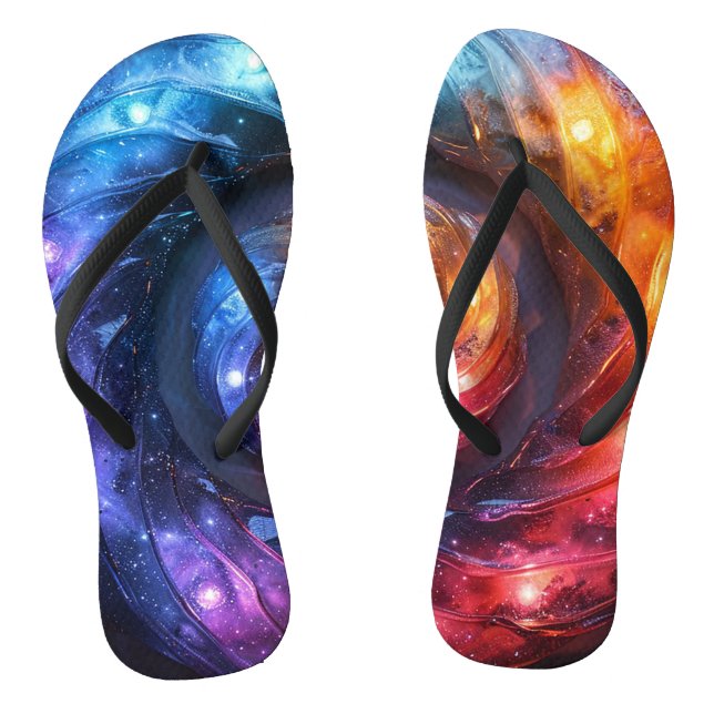 Dunkle Regenbogendecke-Rave-Flip-Flops Flip Flops (Fußbett)