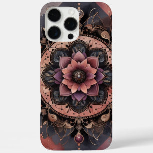 Dunkle Romance Burgund Art Deco Blumen Sommer iPhone 16 Pro Max Hülle