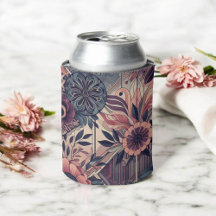 Dunkle Romance Burgund Art Deco Blumen Sommer