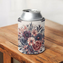 Dunkle Romance Burgund Art Deco Blumen Sommer