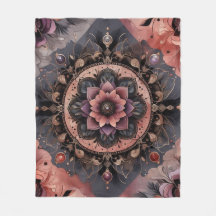 Dunkle Romance Burgund Art Deco Blumen Sommer