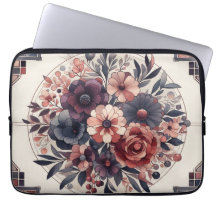 Dunkle Romance Burgund Art Deco Blumen Sommer