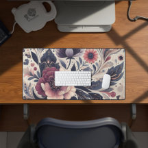 Dunkle Romance Burgund Art Deco Blumen Sommer