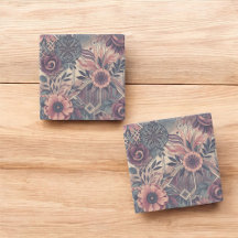 Dunkle Romance Burgund Art Deco Blumen Sommer