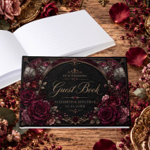 Dunkle Romantik Buntglas Burgunder Hochzeit