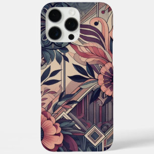 Dunkle Romantik Burgund Art Deco Floral Sommer  iPhone 16 Pro Max Hülle